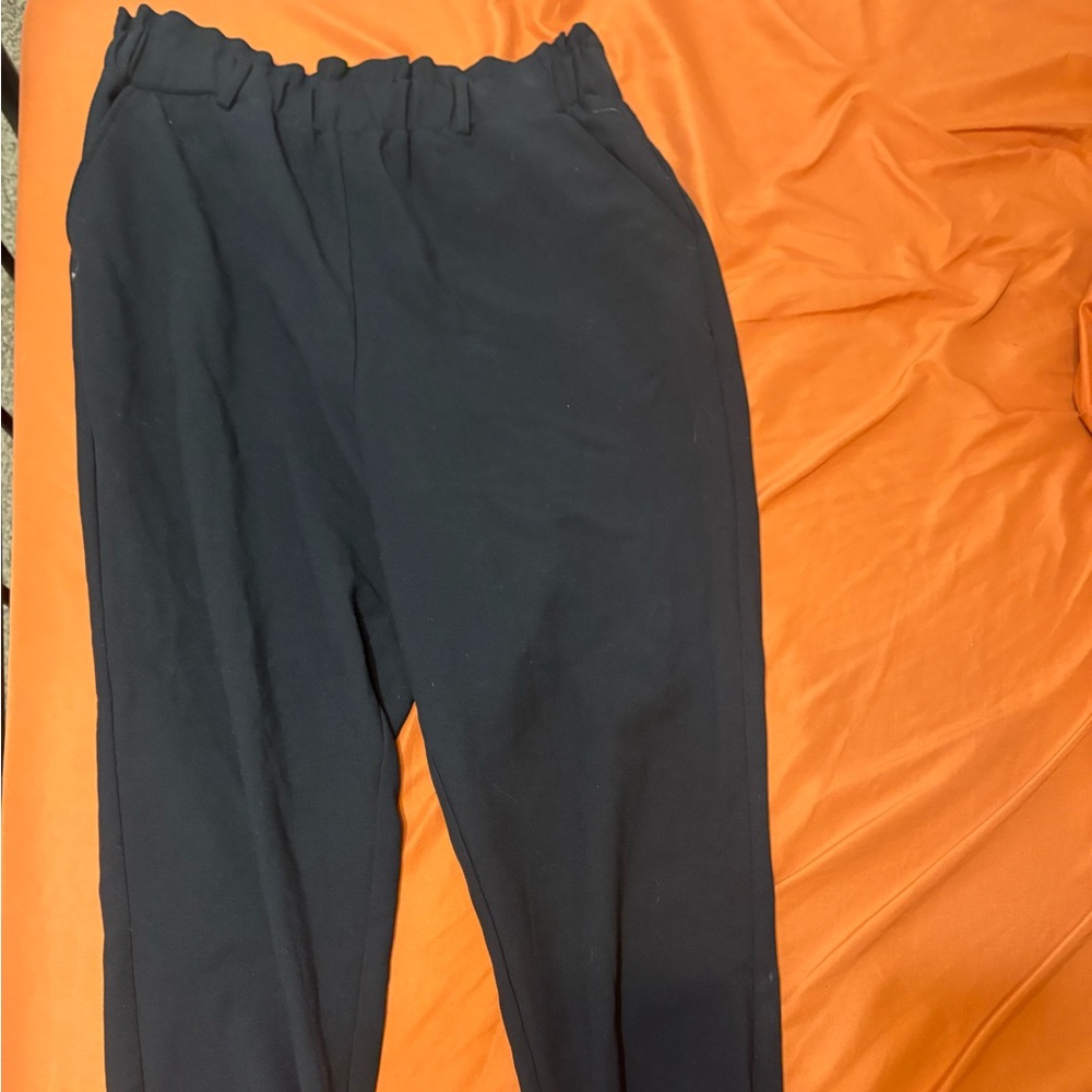 SO Black Elastic Waist Trousers